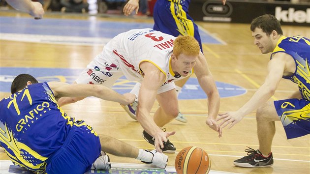 Momentka z duelu Pardubice (v blm) - Opava.