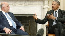 Irácký premiér Hajdar Abádí jednal s americkým prezidentem Barackem Obamou ve...