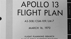 Titulní stránka letového plánu mise Apollo 13.