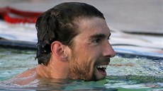 Michael Phelps poté, co vyhrál na mítinku v americkém mst Mesa závod na  100...