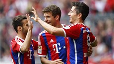 Gólová oslava v podání hrá Bayernu Mnichov