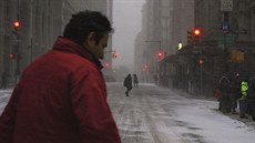 Magdalena Bláhová, Blizzard 27. 1. 2015, Broadway, Manhattan, New York