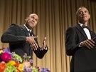 Prezident Barack Obama a komik Keegan-Michael Key, který pedstavuje Luthera,...