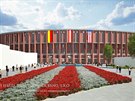 Vizualizace nov�ho fotbalov�ho stadionu za Lu��nkami