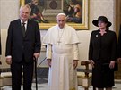 Prezident Miloe Zeman se ve Vatikánu seel s hlavou ímskokatolické církve,...