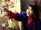 Bhútánská královna si prohlíí výstavu angri-la v Jihoeském muzeu v eských...
