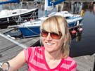Andrea Tomeková provozuje s manelem pjovnu plachetnic na molu B v pístavu...