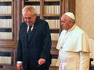 Prezident Milo Zeman s manelkou na návtv u papee Frantika (24. dubna...