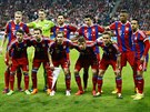 Fotbalisté Bayernu Mnichov pózují ped tvrtfinálovou odvetou Ligy mistr proti...