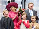Nizozemská královská rodina: princezna Amalia, královna Máxima, princezna...