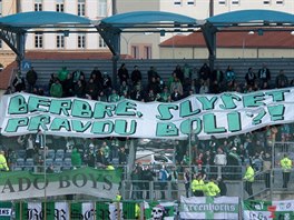 Píznivci Bohemians Praha 1905 se zapojili do spolené akce eských fotbalových...