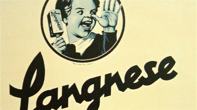 Reklamn plakt na zmrzlinu Langnese z roku 1936