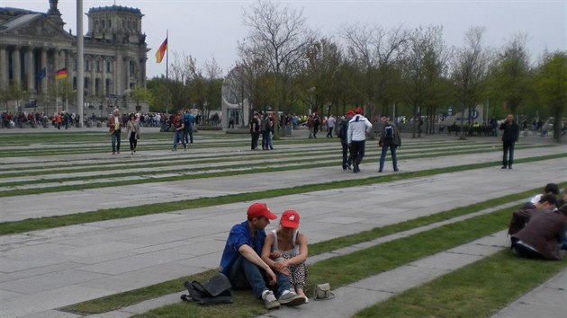 Protest nmeckch hornk v Berln proti nvrhu vldy pokutovat elektrrny za zniovn ovzdu (25. dubna 2015)