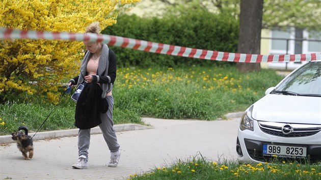 Policie našla při zásahu proti extrémistům v Brně-Králově Poli výbušninu (28.4.2015).