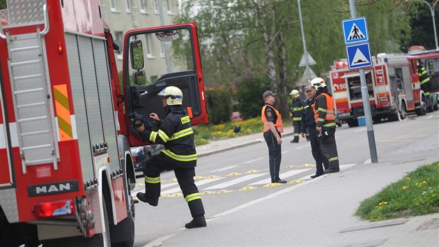 Policie nala pi zsahu proti extrmistm v Brn-Krlov Poli vbuninu (28.4.2015).