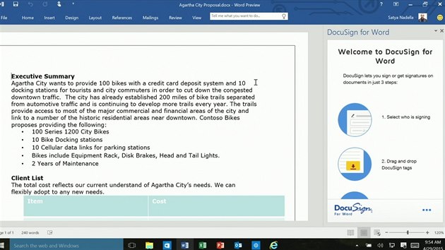 Ukzka zakomponovn digitlnho podpisu do dokumentu v MS Office.