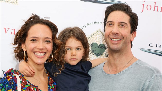 David Schwimmer, Zoe Buckmanov a jejich dcera Cleo (Los Angeles, 26. dubna 2015)