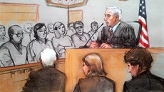 Soudce Georg O’Tool během soudu s Džocharem Carnajevem (21. dubna 2015)