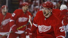 Tomá� Tatar slaví gól Detroitu.