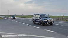Nebezpe�ná k�i�ovatka na silnici I/50 u Slavkova u Brna. Je p�ehledná, a tak tu...