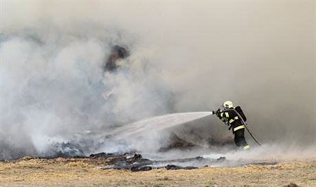 Suché poasí je náchylnjí ke vzniku poár. Na polích a v lesích jen bhem nedle hasii na Vysoiny likvidovali hned tyi. Jeden vznikl od nedopalku cigarety. Ilustraní snímek