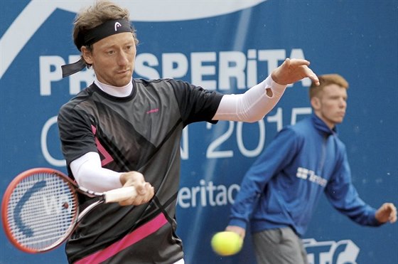 Slovenský tenista Miloslav Meí mladí s na turnaji Prosperita Open v Ostrav.