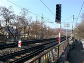 Železniční trať z Vyšehradu na Smíchov.