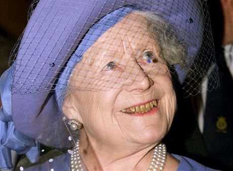 Britská královna Albta, pezdívaná královna matka, na snímku z roku 1998