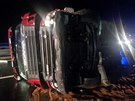 Kamion pln pneumatik se vinou nehody na 44. kilometru dlnice D1 pevrtil,...
