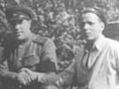 Píjezd Rudé armády do Lhoty Komárova 9. kvtna 1945.