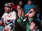 Hokej na velkoploné obrazovce sledovali tento týden fanouci u v Jihlav.