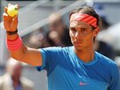 Rafael Nadal v semifinále madridského turnaje proti Tomái Berdychovi.