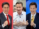Ed Miliband, David Cameron a Nick Clegg