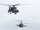 V popedí dva stroje Mi-35 (jedná se o modernizaci známého Mi-24) a dále ti...
