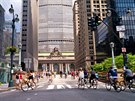 Cyklistika na úpatí newyorských mrakodrap