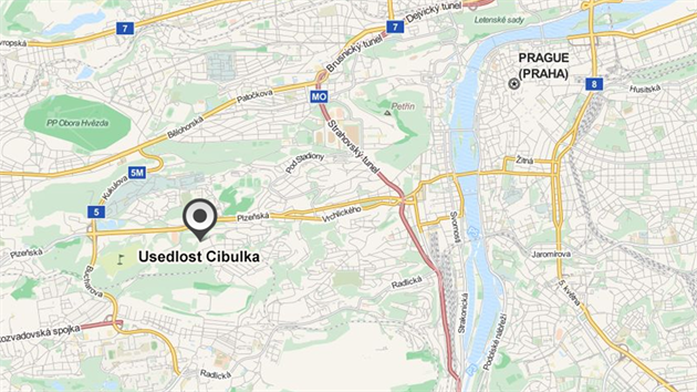 MAPA: Usedlost Cibulka v pra�sk� �tvrti Ko���e