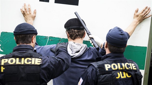 Zsah policist proti neoprvnnmu uvn usedlosti Cibulka v praskch Koch. (6.5.2015)