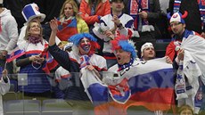Slovenští fanoušci na mistrovství světa 2015 v Ostravě