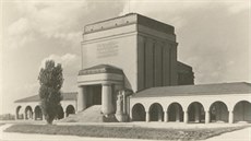 Liberecké krematorium - dobová pohlednice
