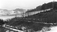 Historický snímek místa tragédie na stelnici u Bratruova, kde nacisté...