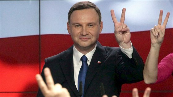 Andrzej Duda, kandidát polské strany Právo a Spravedlnost na post prezidenta...