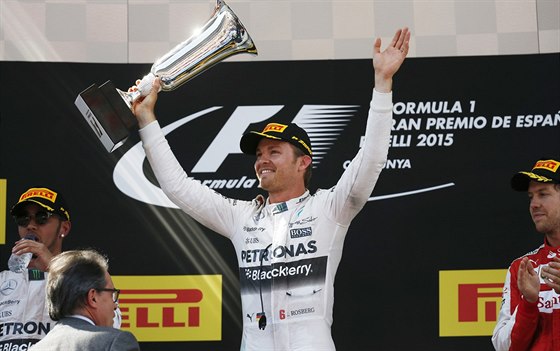 Nico Rosberg záí spokojeností po vítzství ve Velké cen panlska.