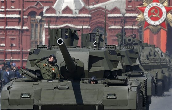 Ruští vojáci během generálky na slavnostní přehlídku na Rudém náměstí k výročí...