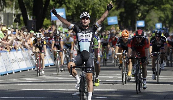 Mark Cavendish po vítzství v první etap závodu Kolem Kalifornie.