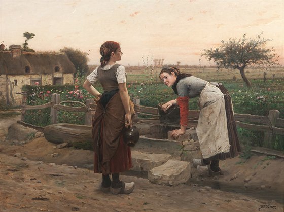 Obraz Václava Broíka U studn prodal do Spojených stát malív tchán. Nyní jde do aukce v esku.