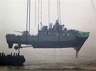 Jiní Korea vylovila trosky potopené lodi chonan (15. dubna 2010)