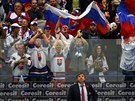 Sloventí fanouci v utkání s Ruskem.