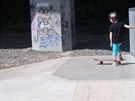Skatepark pod vysoanskou estakádou si uijí i ti nejmení skejáci.