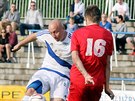 Martin Matú z Frýdku-Místku stílí v zápase s Ústím nad Labem.