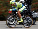 Slovenský cyklista Peter Sagan na trati vítězné časovky v závodě Kolem...